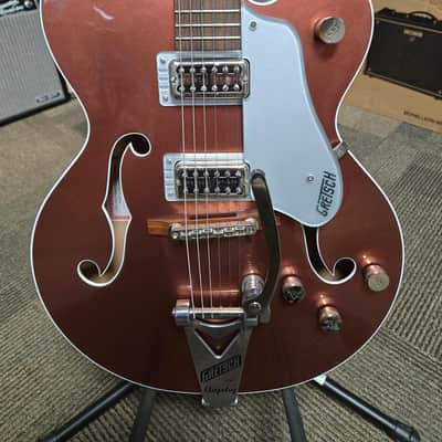 Gretsch G6118T Players Edition Anniversary Hollow Body - Two-Tone Copper Metallic / Sahara Metallic image 2
