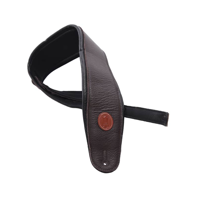 Levy's Signature Legacy Series 4 1/2" Wide Garment Leather Bass Strap Dark Brown image 1