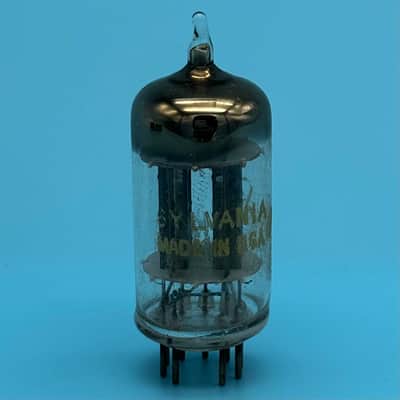 1950s Sylvania 12AU7 ECC82 Vintage Black Plate D Getter Preamp Tube! T333 image 2