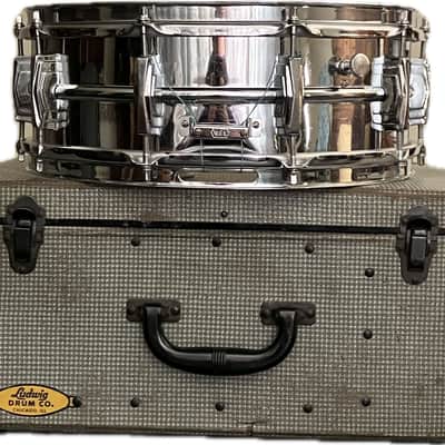 Ludwig / Super Ludwig, 1960-1963,  Pre-Serial Keystone Badge, Chrome Over Brass, 5” x 14” Concert Snare Drum image 8