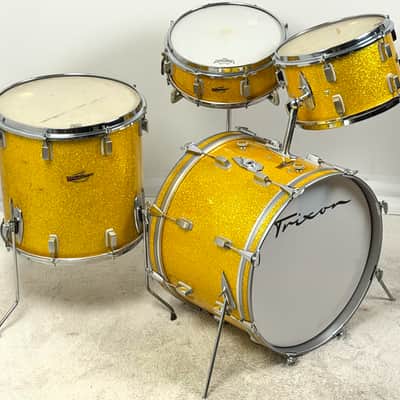 Trixon 20/13/16/5x14" 60's "Luxus" Outfit Drum Set - Gold Sparkle image 5