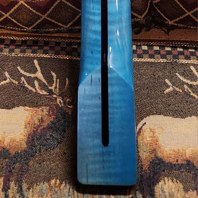 Telecaster Style Body and Neck Clear Resin on top of Redwood image 9