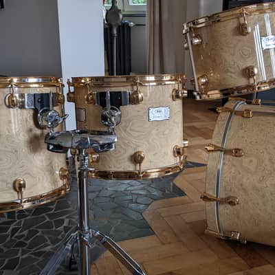 Rare Mapex Orion 22/10/12/14/16 Drumset gold hardware image 6