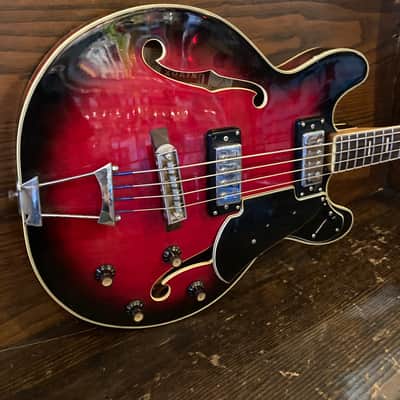 Univox Hollowbody bass 30.5” scale 60’s - Sunburst image 2