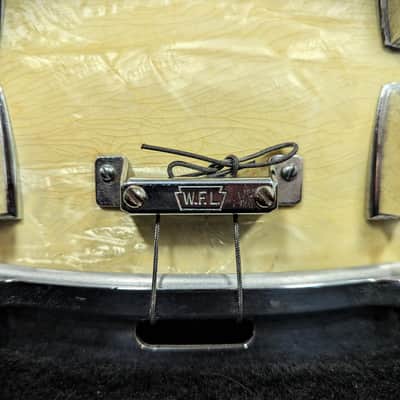 Ludwig White Marine Pearl Player's Snare Vintage 1960s image 8
