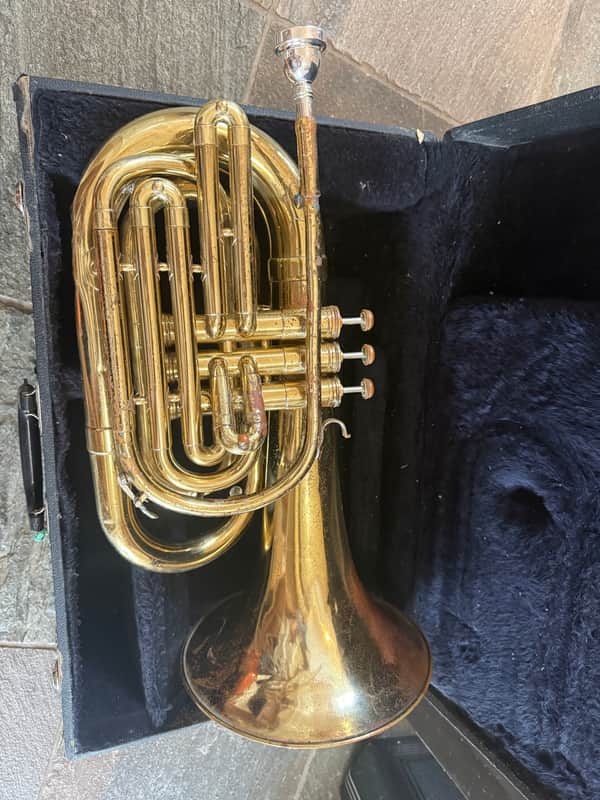 Bach Mercedes Marching Baritone Horn with case and mouthpiece, Made in USA image 1