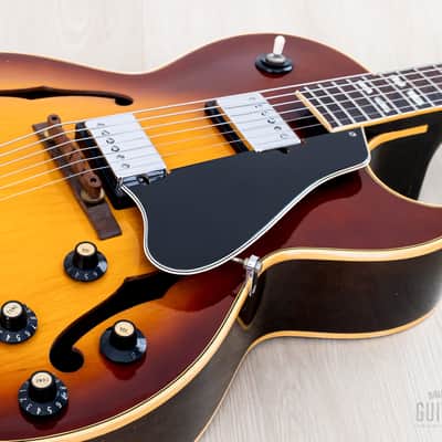 1969 Gibson ES-175 D Vintage Hollowbody Guitar Ice Tea Sunburst w/ Pre-T Top Patent Stickers, Case image 7