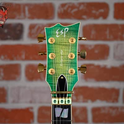 ESP USA Custom Shop Eclipse FR Flame Maple Top Lime Burst 2022 w/OHSC image 9