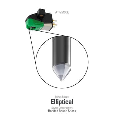 Audio-Technica: AT-VMN95E Replacement Stylus for AT-VM95E (Fits AT-LP120x, AT-LP70x) (Open Box Special) image 2