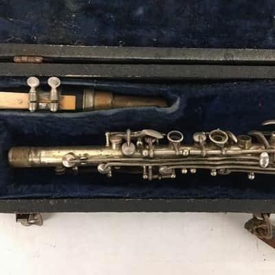 Vintage Henri Lavella American metal clarinet with case/neck/mouthpiece, USA image 4