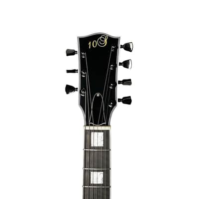 10S GF Modern 7 String Quilted Maple Single Cut Electric Guitar Open Core Black Burst Matte image 5