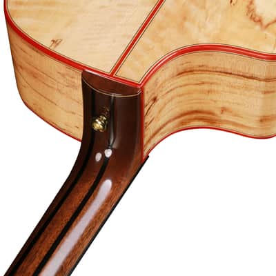 Natasha JC48 - European Spruce and Spalted Maple Acoustic Guitar - Gloss image 6