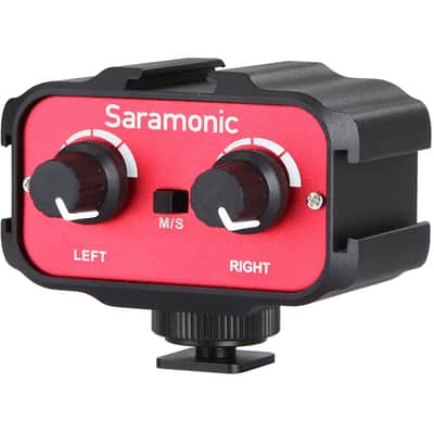 Mint Saramonic SR-AX100 Battery-Free 2-Ch On-Camera 1/8” (3.5mm) Audio Mixer image 2