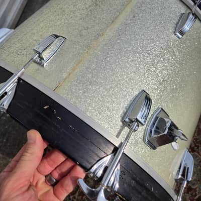 Ludwig No. 980 Super Classic Outfit 9x13 / 16x16 / 14x22" Drum Set (3-Ply) 1970 - Silver Sparkle (C022-1) image 22
