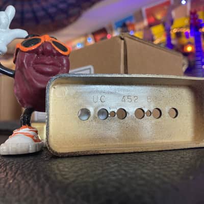 Gibson Vintage P90 Cover cream UC 452 B 1970s - Refinished Black image 1