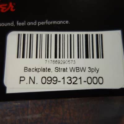 Fender Backplate Stratocaster White (W/B/W) 3-Ply image 3