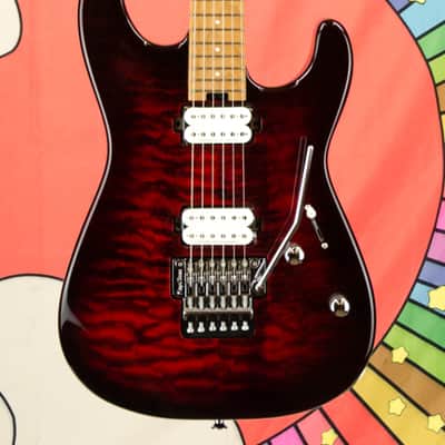 Charvel Pro-Mod Plus San Dimas Style 1 HH FR CM, Carmalized Maple Fingerboard, Sangria Burst, Gig Bag image 2
