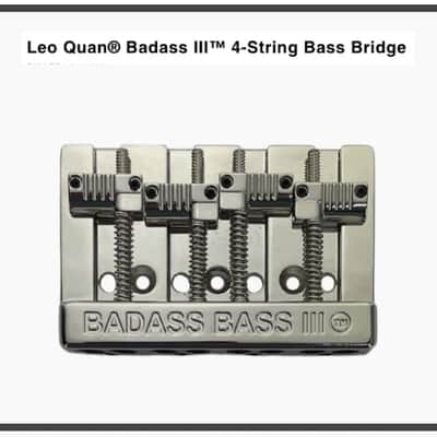 Leo Quan BADASS III is back 4 string 3 screw Grooved Nickel bass bridge 4 Fender Precision Jazz Telecaster image 2
