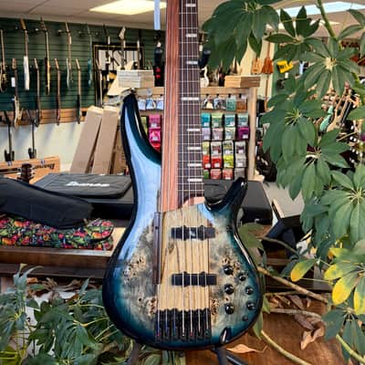 Ibanez SRAS7-CBS Bass Workshop Hybrid Fretless Soundgear 2023 - Present - Cosmic Blue Starburst image 1