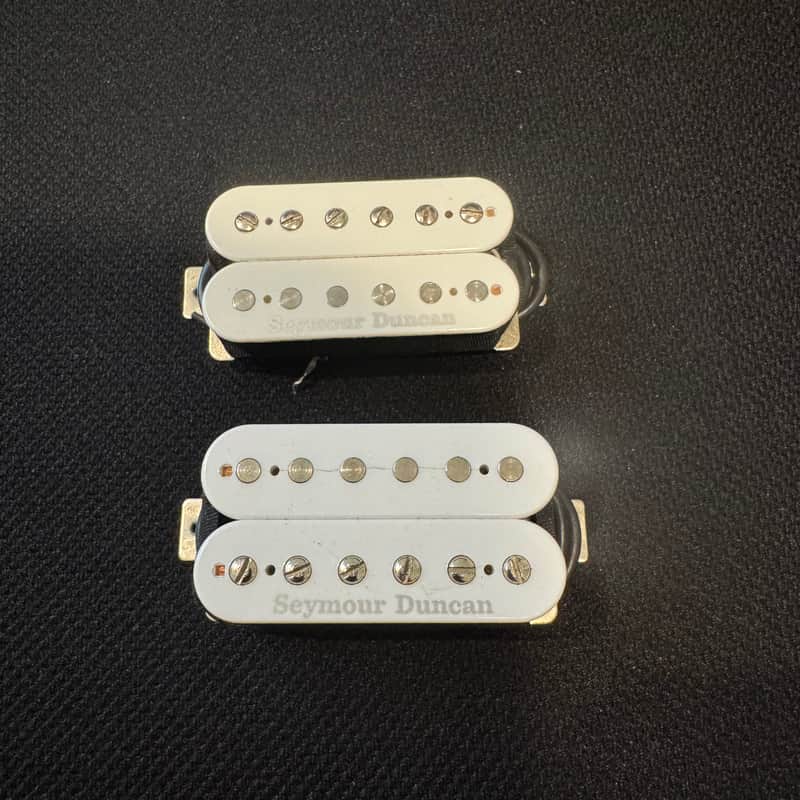 Seymour Duncan Distortion Bridge and Jazz Neck 2010s - White Humbucker Pickup Set image 1
