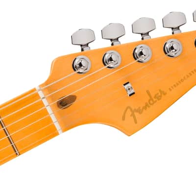 Fender American Ultra II Stratocaster Electric Guitar HSS, Maple Fingerboard, Solar Flare image 7