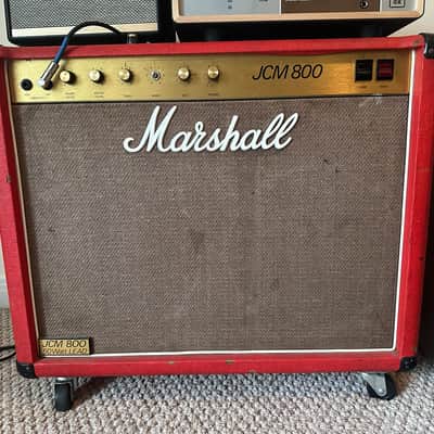 Marshall JCM 800 Lead Series Model 4104 50-Watt Master Volume 2x12 Combo 1980s - Black image 1