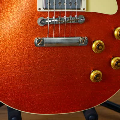 Custom Shop Murphy Lab '57 Les Paul Custom Ultra Light Aged - Orange Sparkle image 4