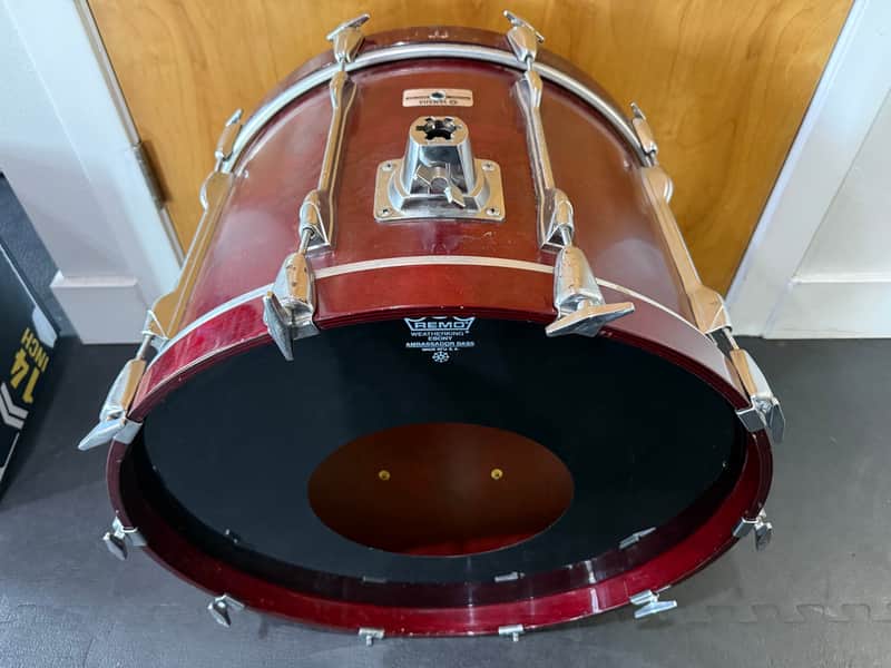 Yamaha Recording Custom Bass Drum 22x16 1980s - Cherry Wood image 1