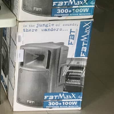 FBT Maxx 4a (PAIR) 300+100 Watt RMS 2-Way Active Bi-Amp Speakers  Black (A) image 7
