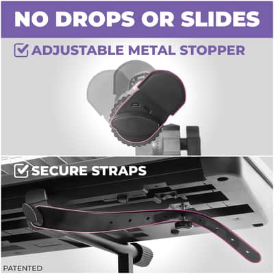 Liquid Stands 2 Tier Keyboard Stand Attachment - Double Stand Extender for Square Tube Z-Style Piano Stands image 3