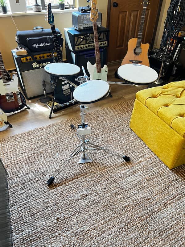 DW DWCPPADTS4 Go Anywhere 4pc Practice Pad Drum Set with Stand image 1
