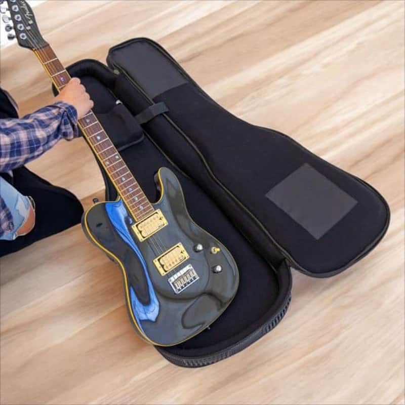 On-Stage Deluxe Electric Guitar Gig Bag, 20mm thick foam padding - Heavy-Duty, Cushioned Protection image 1