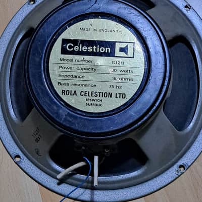 1978 Celestion Blackback G12H, T1217, 30watt, 16ohm, 75Hz image 2