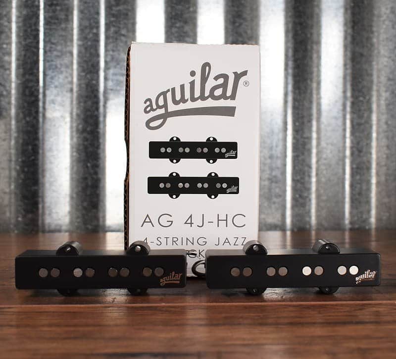 Aguilar AG 4J-HC Set 4 String Jazz Bass Bridge Neck Pickup Set Black image 1