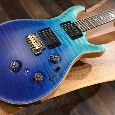 PRS Wood Library Custom 24 Piezo 10-Top Blue Fade #067 image 21
