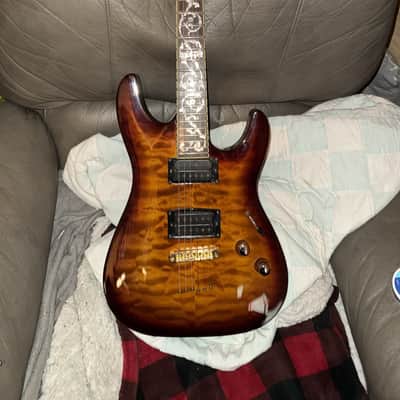 2005 Schecter C-1 Classic,Vine of Life, Antique Amber, Upgraded DiMarzio Evolutions image 1