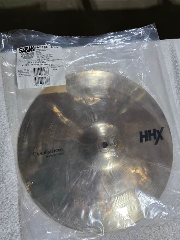Sabian 14" HHX Evolution Hi-Hat Cymbals (Pair) 2002 - Present - Brilliant image 1