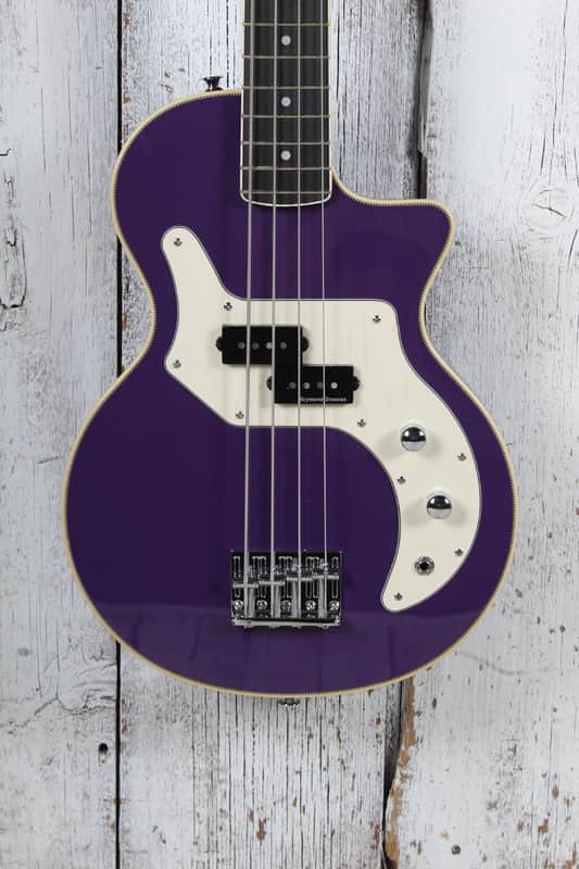Orange Glenn Hughes Signature O Bass Electric Bass Guitar Purple with Gig Bag image 1