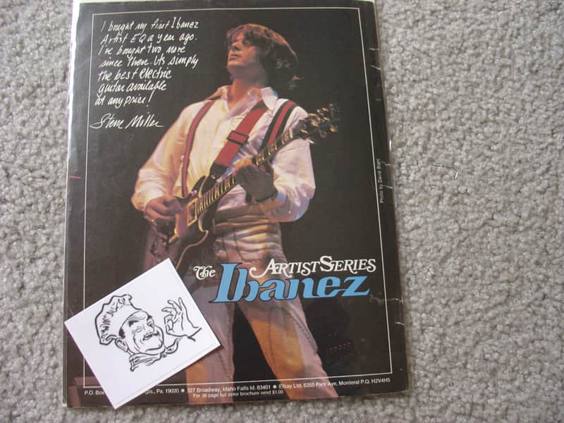 Ibanez Vintage Advertisement for Ibanez Guitar featuring Steve Miller ! 1970's image 1