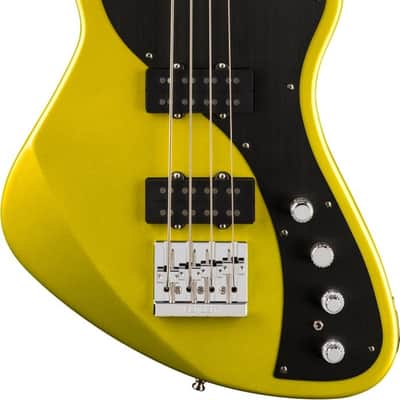 Fender American Ultra II Meteora Bass 4-String Bass Guitar, Maple Fingerboard, Solar Flare image 2