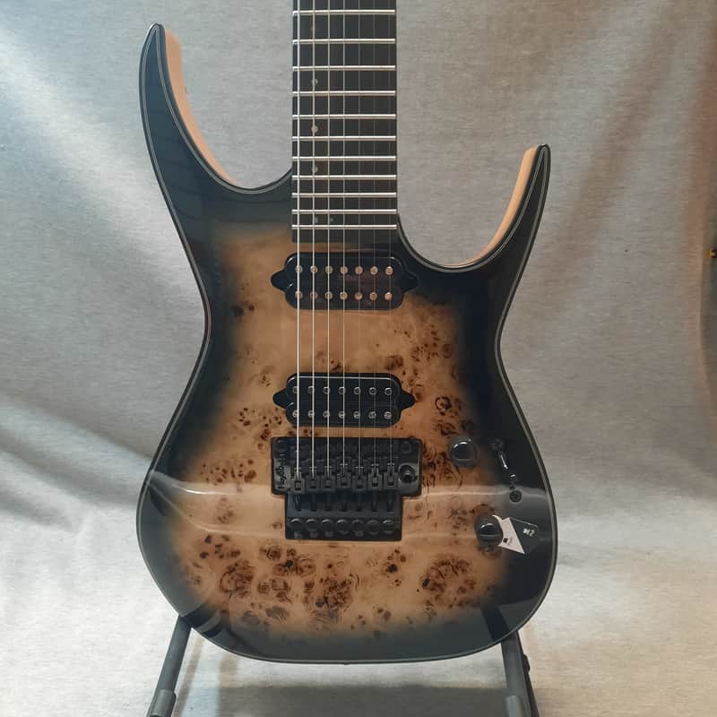 Dean Exile Select Floyd Fluence 7 String - Natural Black Burst image 1