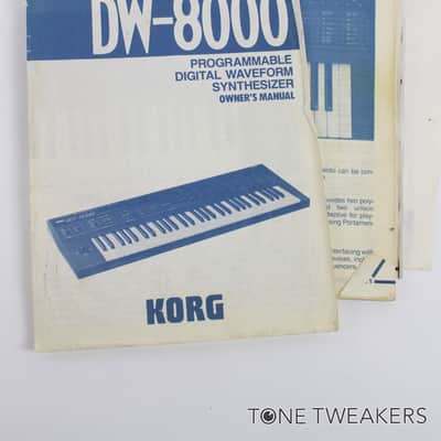 Korg DW-8000 Owners Manual Guide Book Instructions VINTAGE SYNTH DEALER