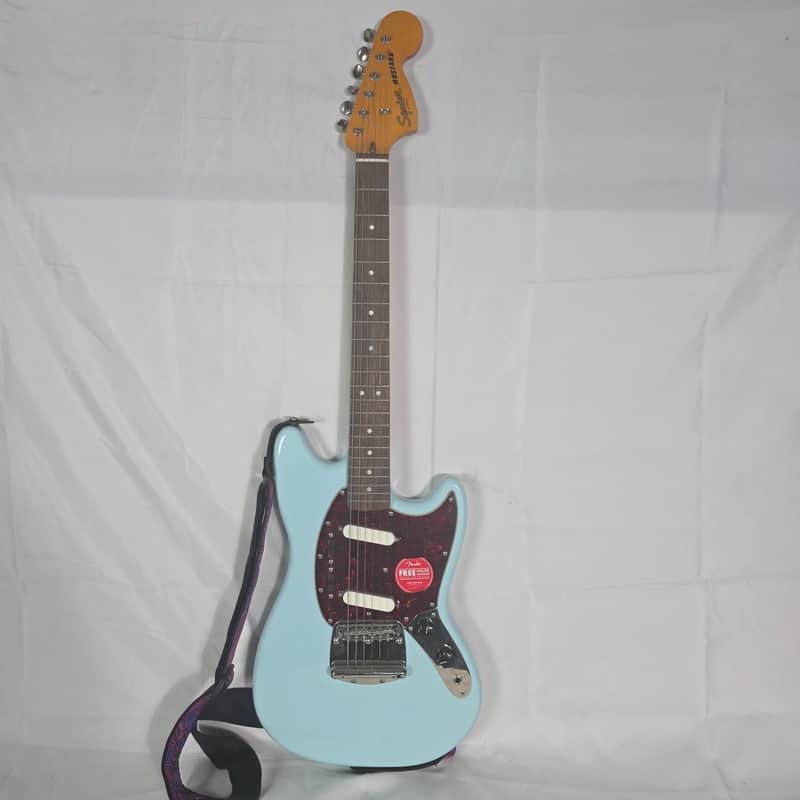 Squier by Fender Classic Vibe '60s Mustang Sonic Blue Poplar Maple 6 String image 1