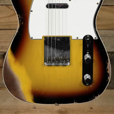Fender Custom Shop 1965 Telecaster Custom Heavy Relic Faded 3-Color Sunburst w/ Case image 2