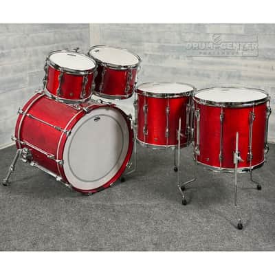 Yamaha Recording Custom 5pc Drum Set 22/10/12/14/16 Red Autumn image 2