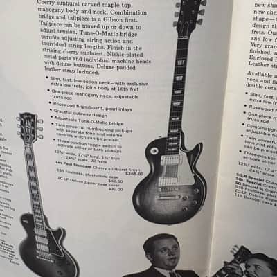 1959-1960 Gibson Full Line Catalog Les Paul ES Rare Vintage Case Candy Brochure Burst image 8