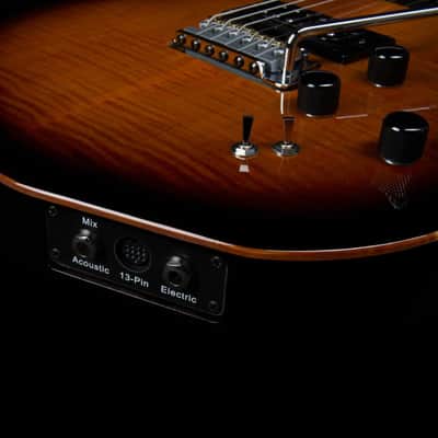 Godin LGXT Cognac Burst Flame AA 2024 - Burst image 5