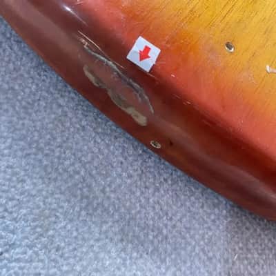 Sunburst 4 String Electric Bass Basswood Body image 2