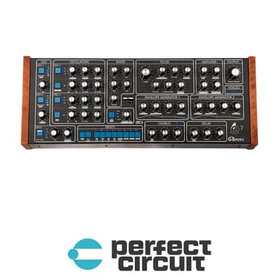 GS Music GS e7 Polyphonic Analog Synthesizer Desktop Module (Black + Blue) [DEMO] image 1