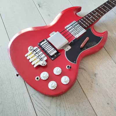 Ibanez Antoria 2354B Double Cutaway Bass 1974-1977-Relic Red image 1